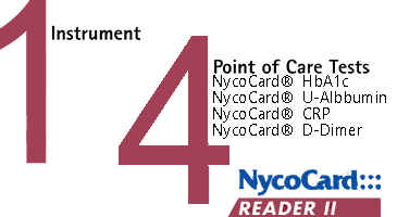 nycocard alere,HbA1c,U-Albbumin,CRP,D-Dimer,alere nycocard reader